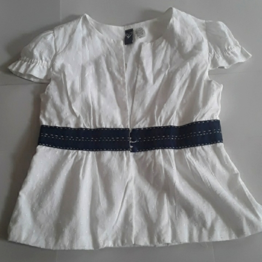 NWT Windsor Eyelet Cap Sleeve Top  - Size Small